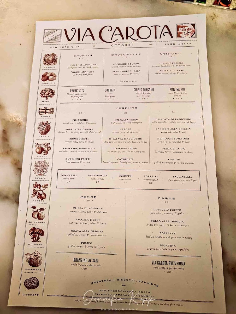 Via Carota Menu - Image 2