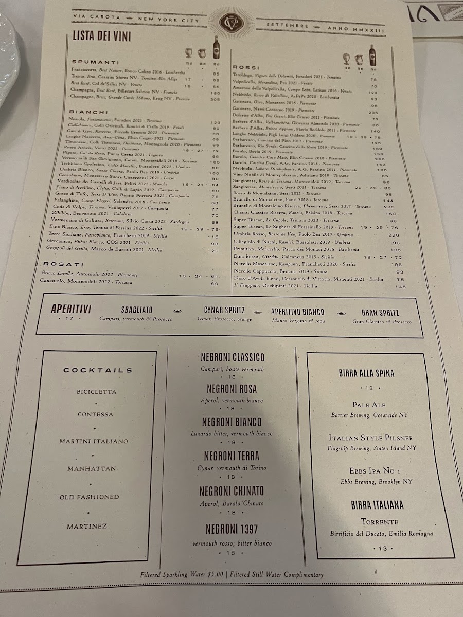 Via Carota Menu - Image 4